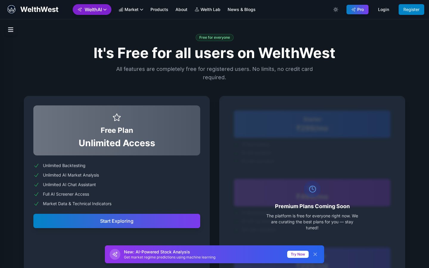 WelthWest Pricing