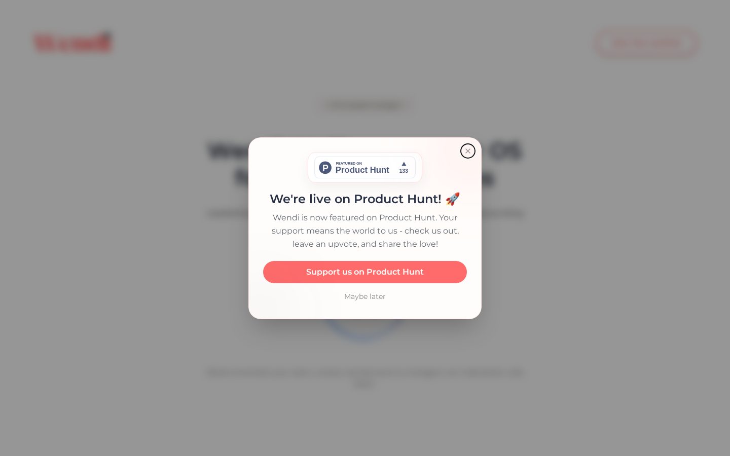 Wendi AI Homepage