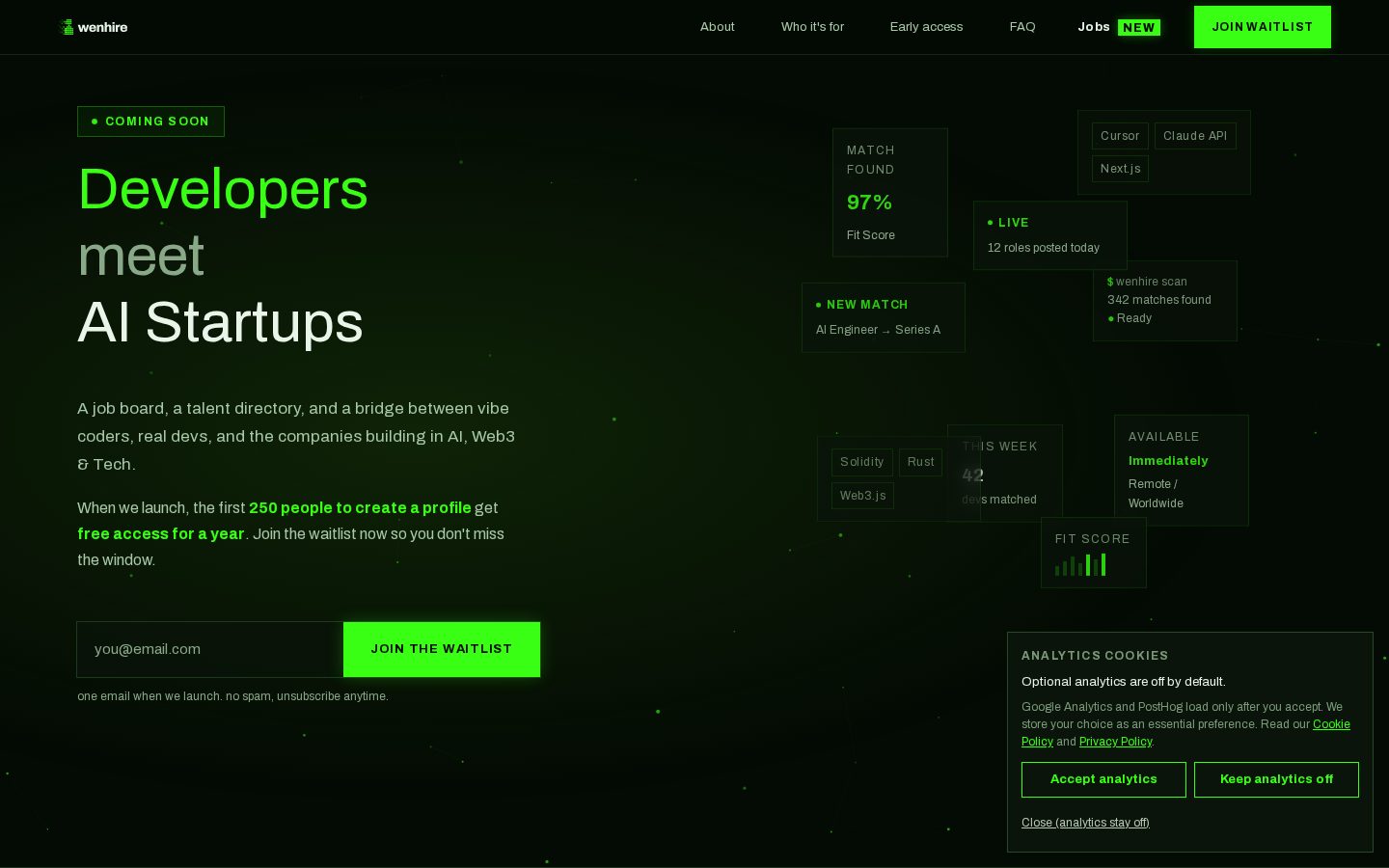 wenhire Homepage