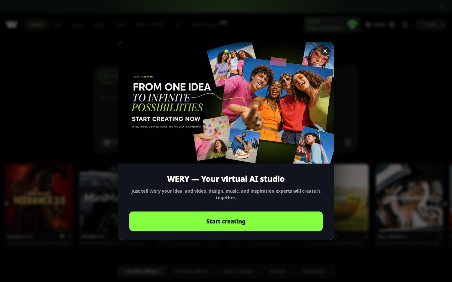 WeryAI Homepage