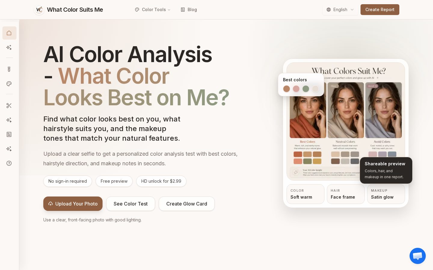 WhatColorSuitsMe Homepage