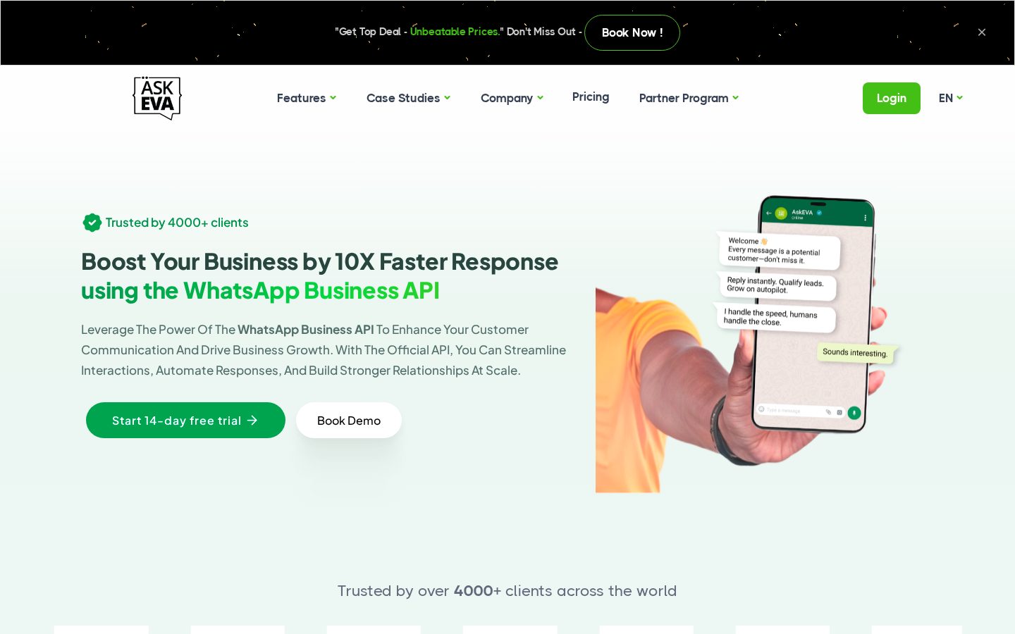 WhatsApp Chabot Homepage