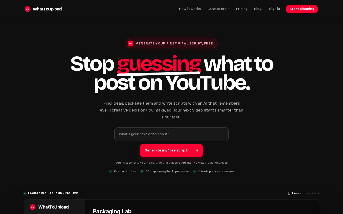 WhatToUpload Homepage