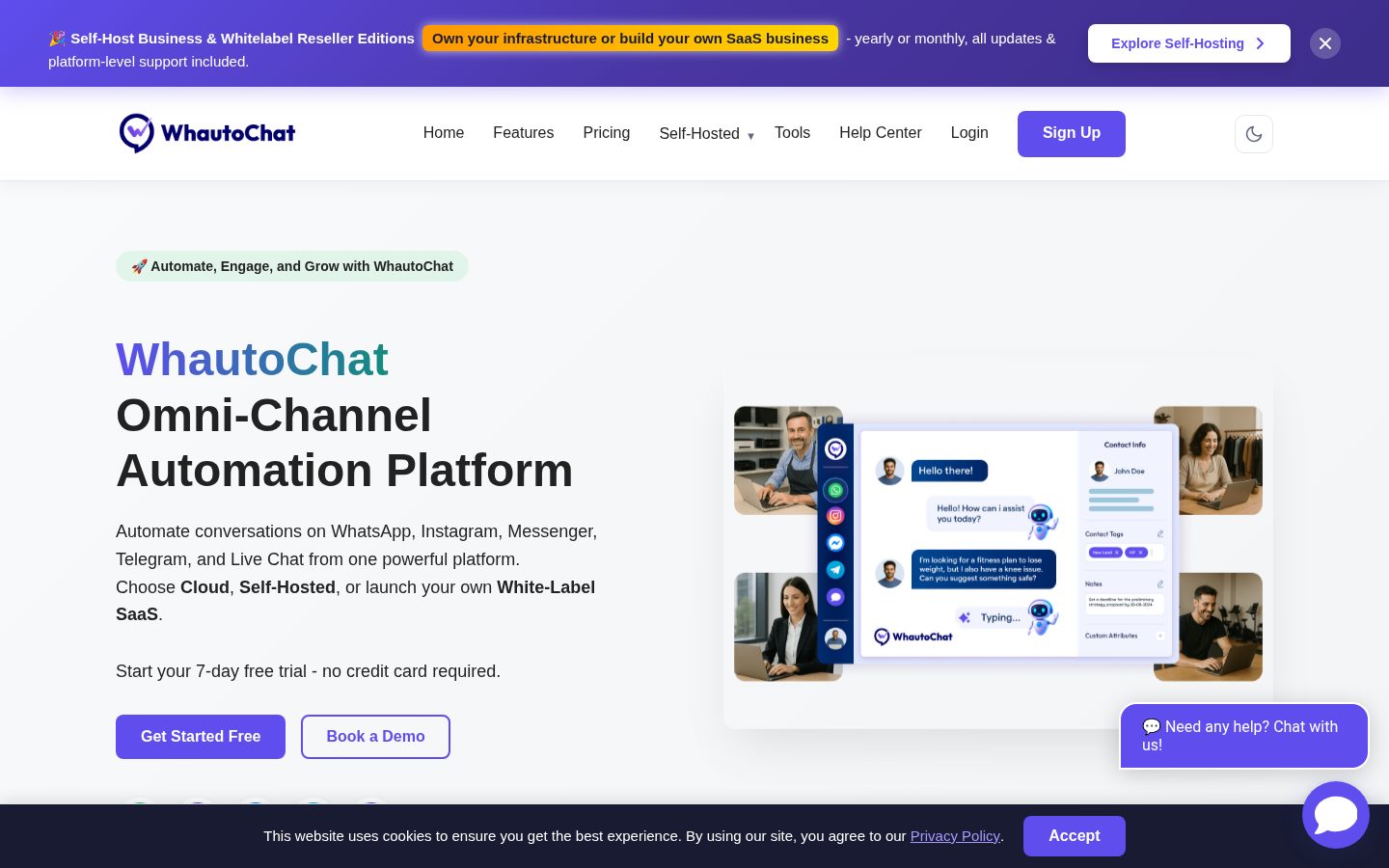 WhautoChat Homepage