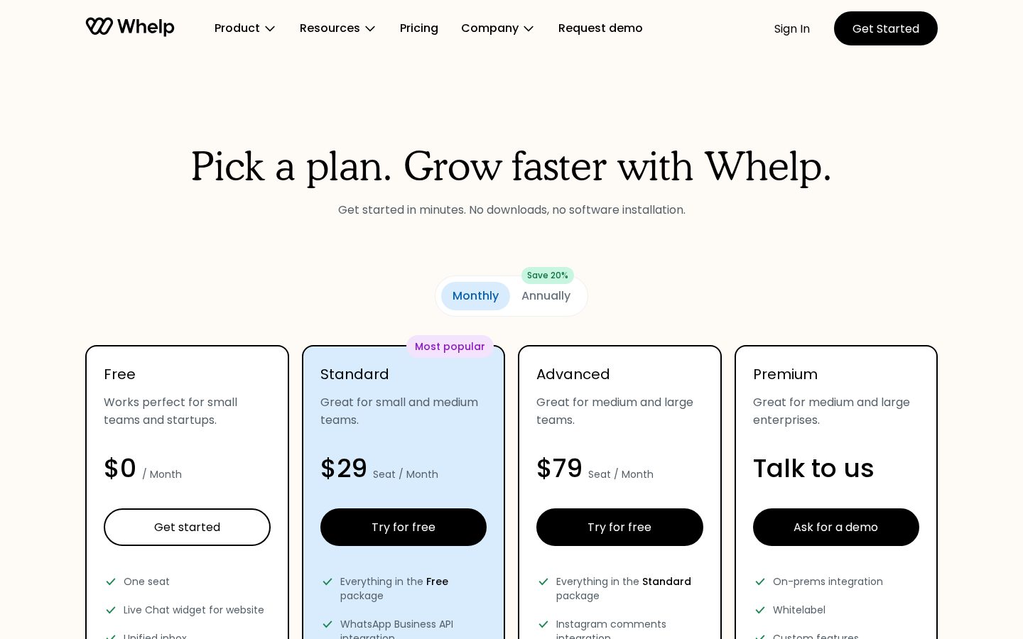Whelp Pricing