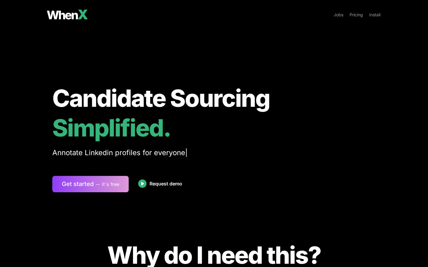 WhenX Homepage
