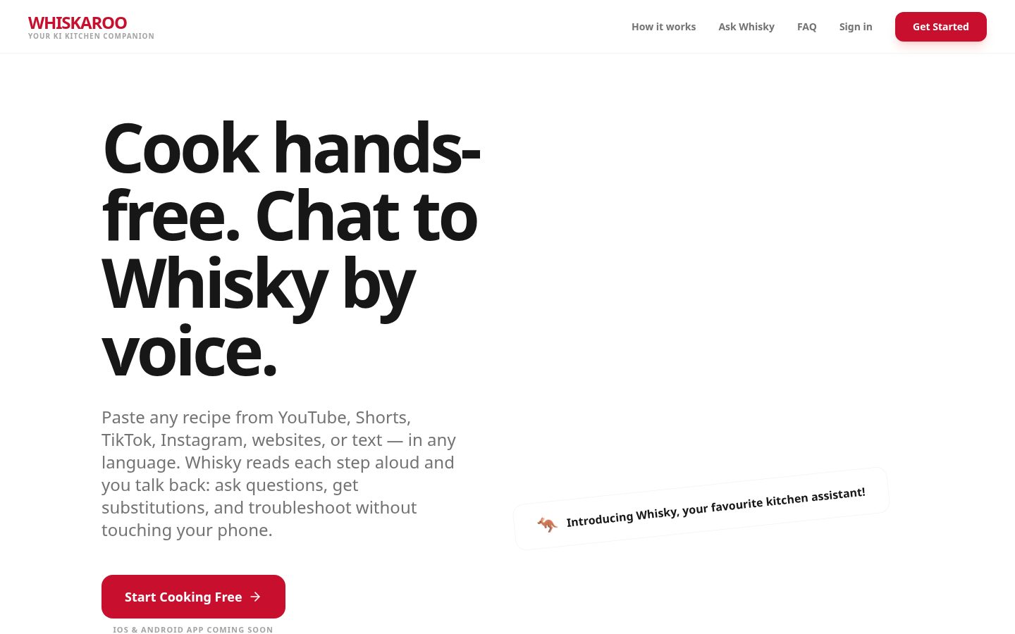 Whiskaroo Homepage