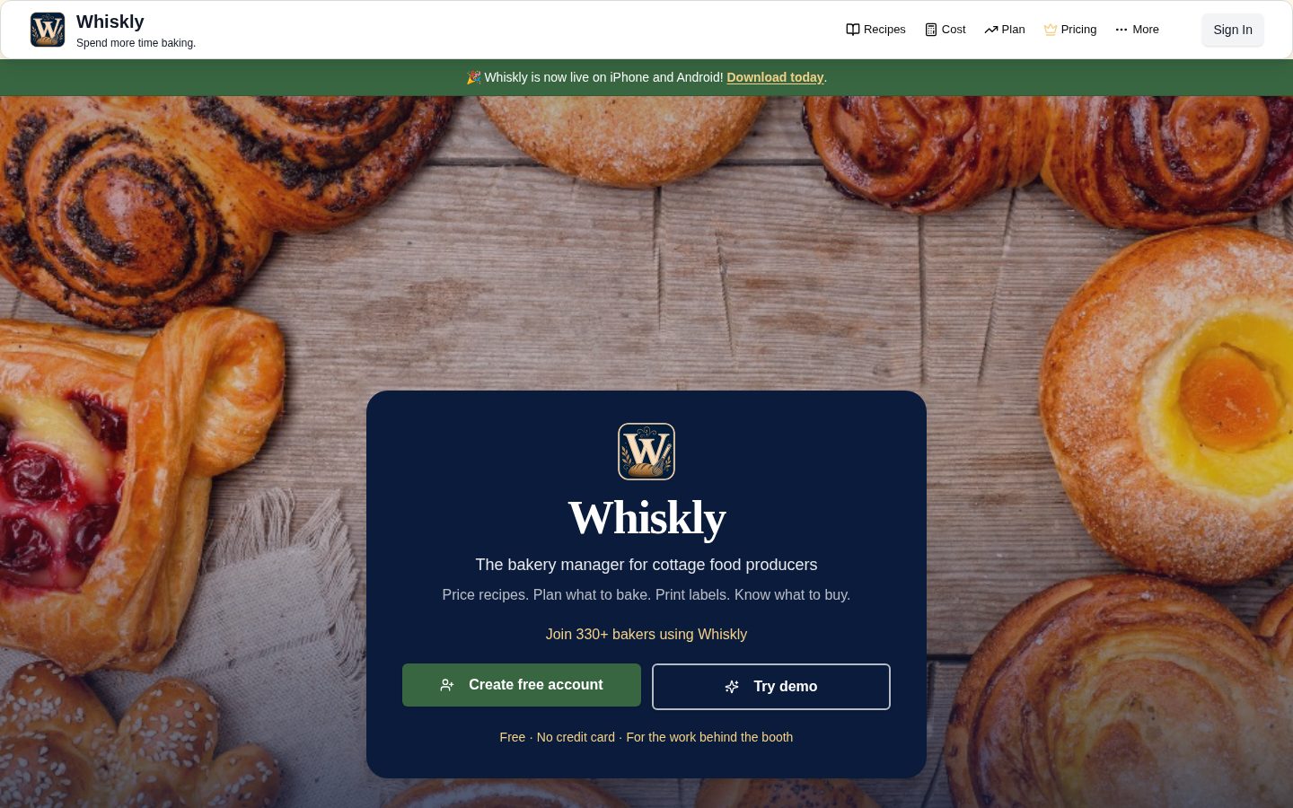 Whiskly AI Homepage