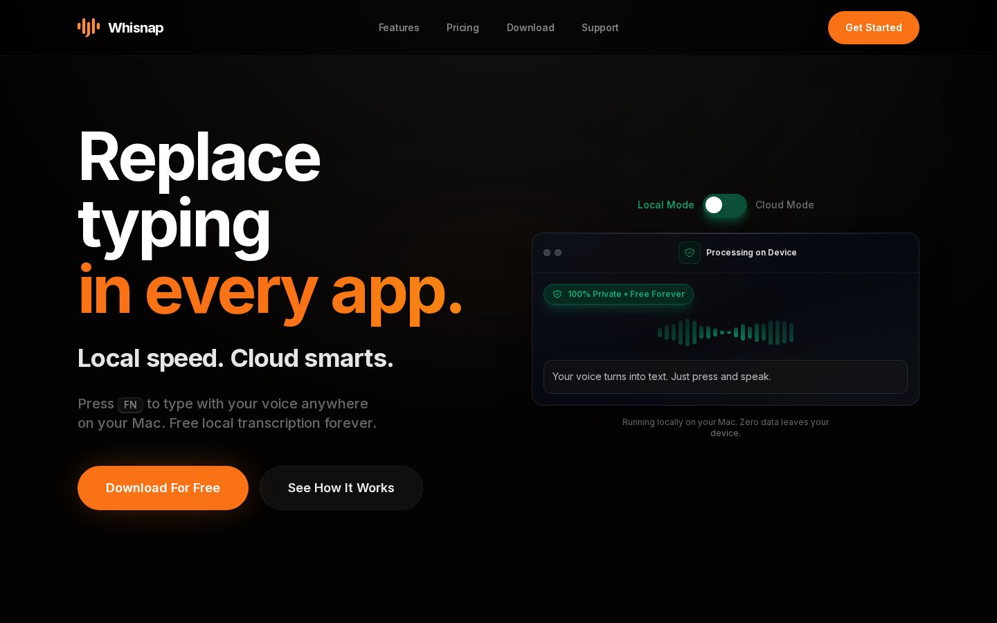 Whisnap Homepage