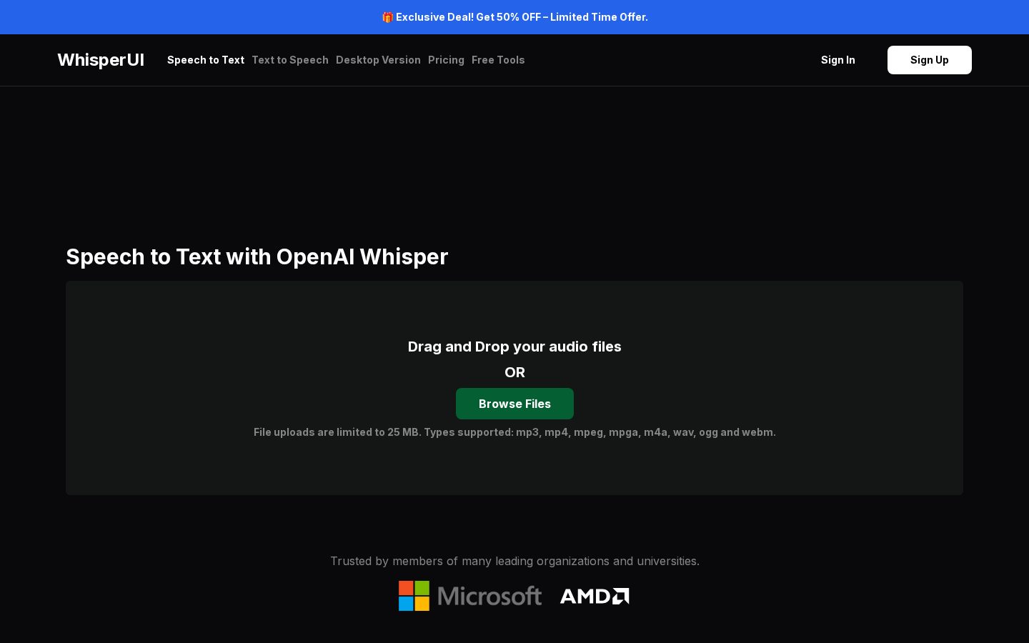 WhisperUI Homepage