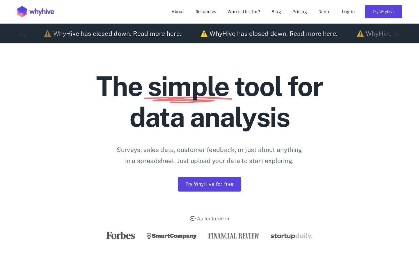 WhyHive Homepage