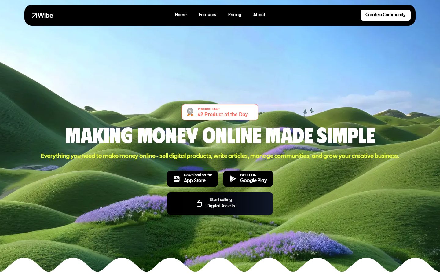 Wibe Homepage