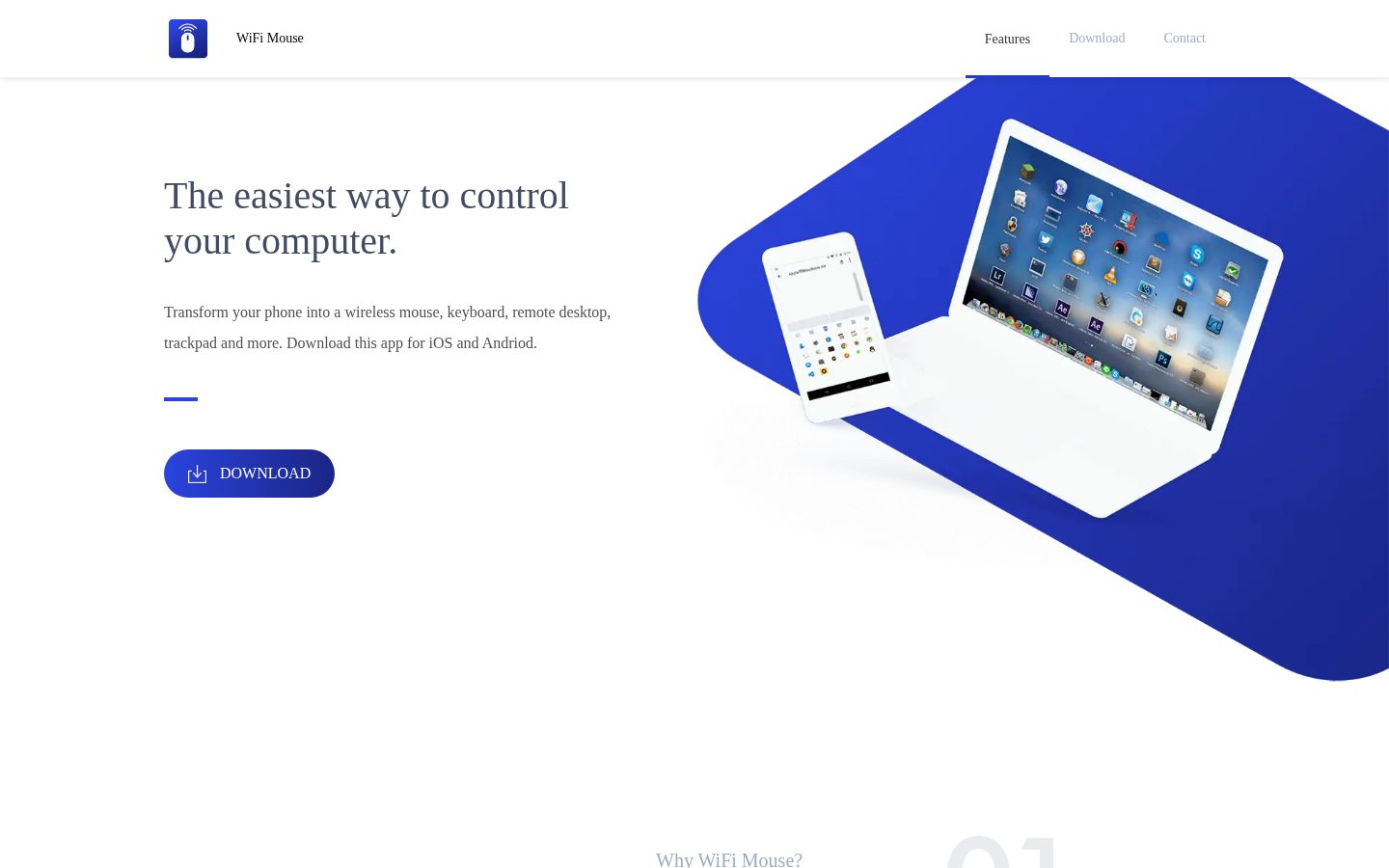 WiFi Mouse Homepage