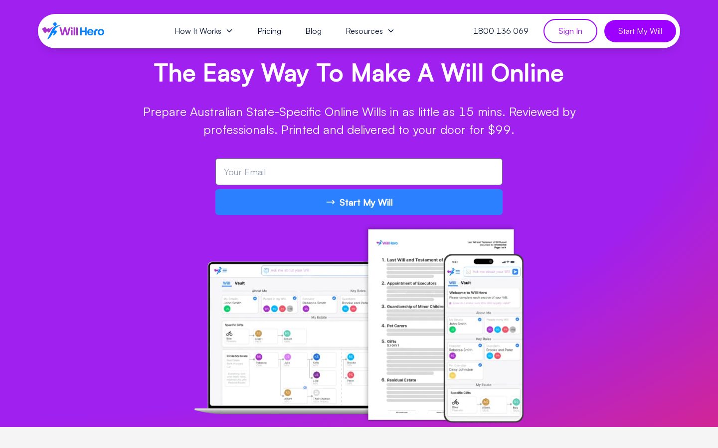 Will Hero Homepage