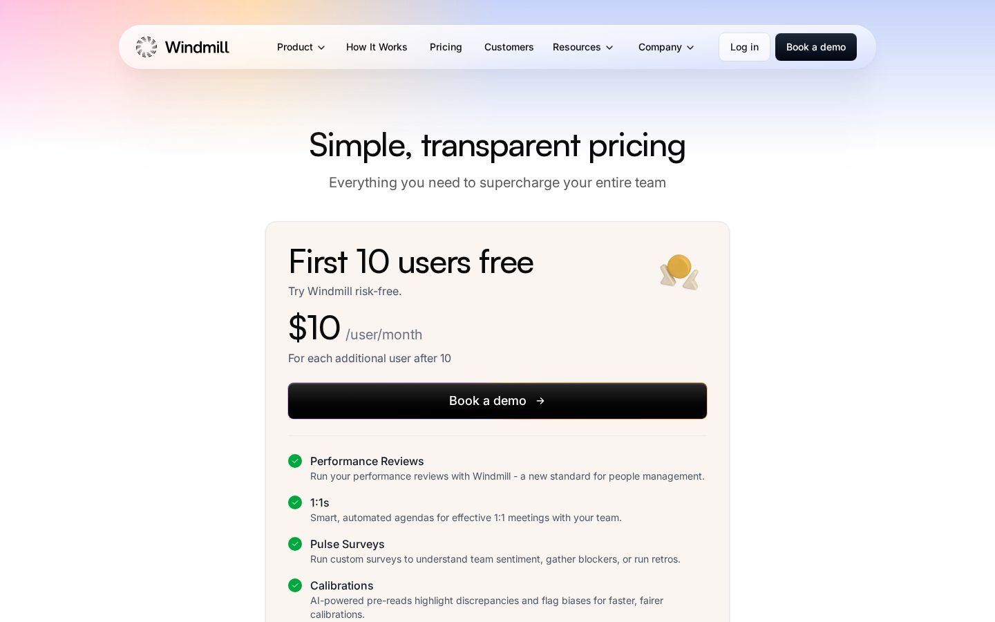 Windmill Pricing