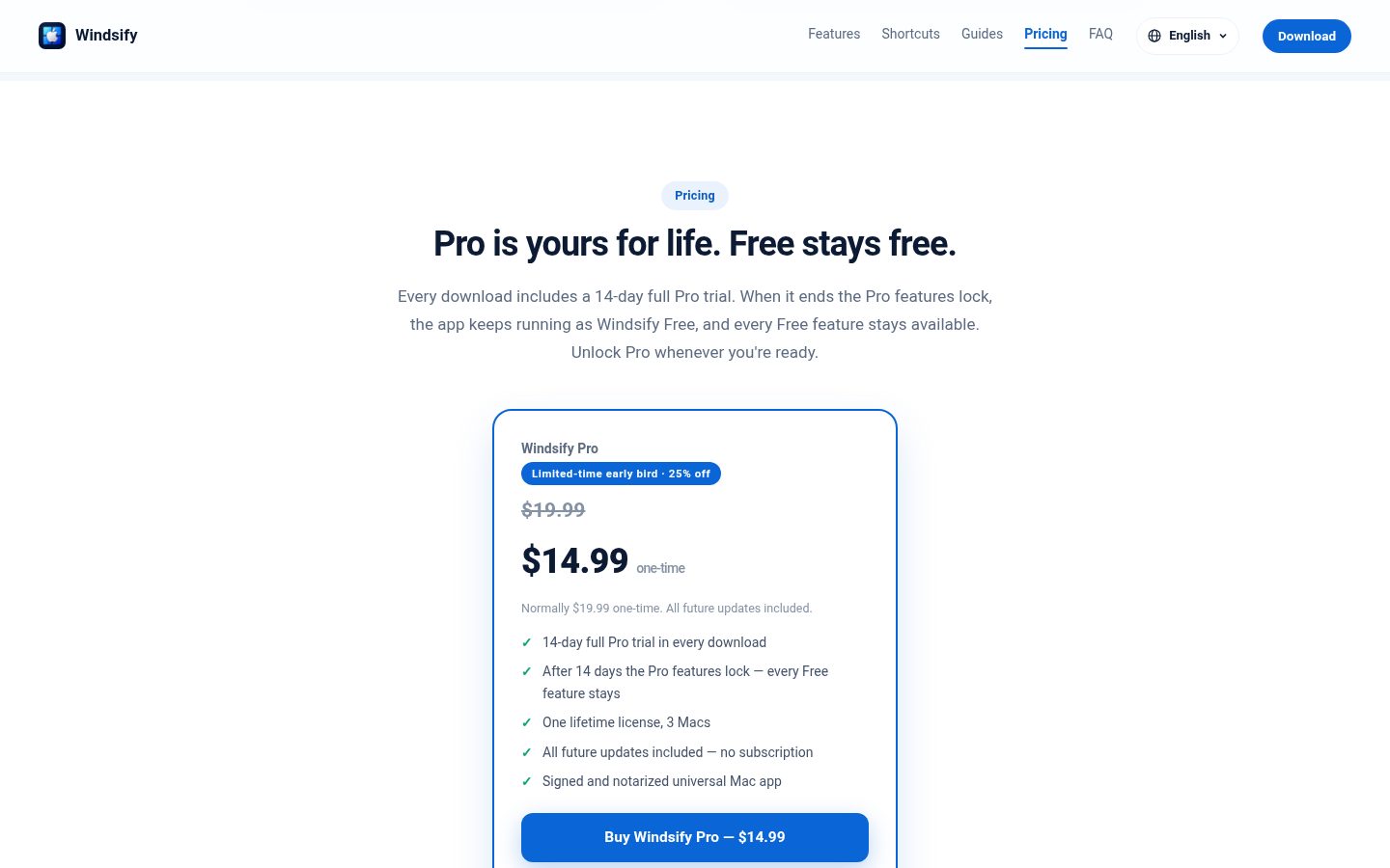 Windsify Pricing