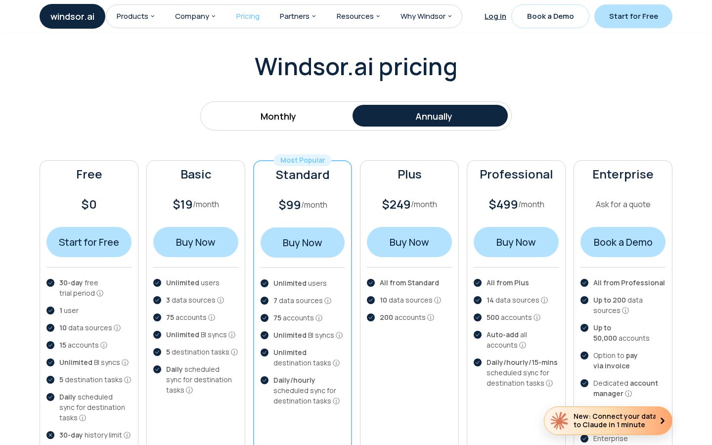 Windsor.ai Pricing