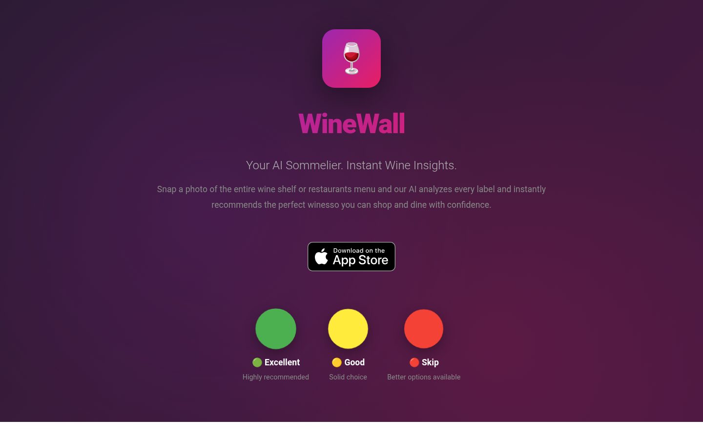 WineWall Homepage