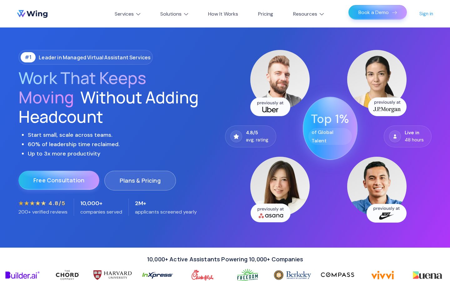 Wing Assistant Homepage
