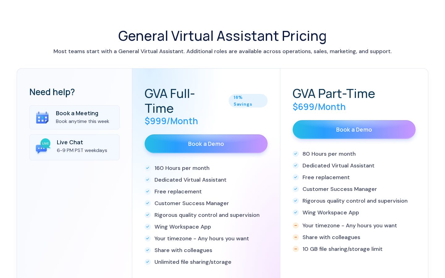 Wing Assistant Pricing