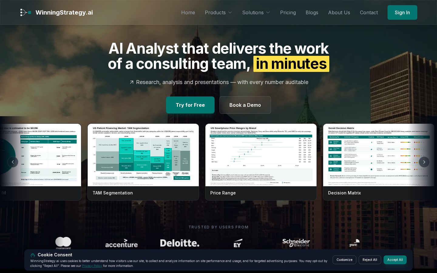 WinningStrategy.ai Homepage
