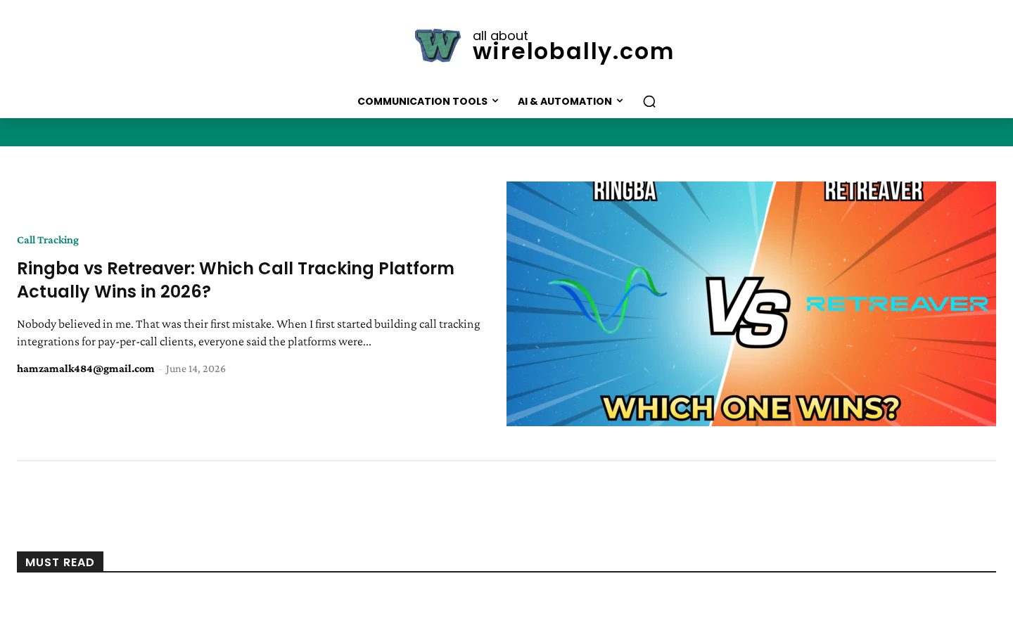 Wire Globally Homepage