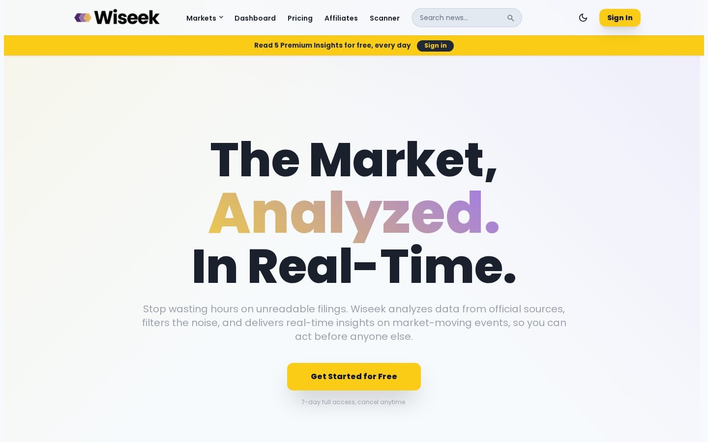 Wiseek Homepage