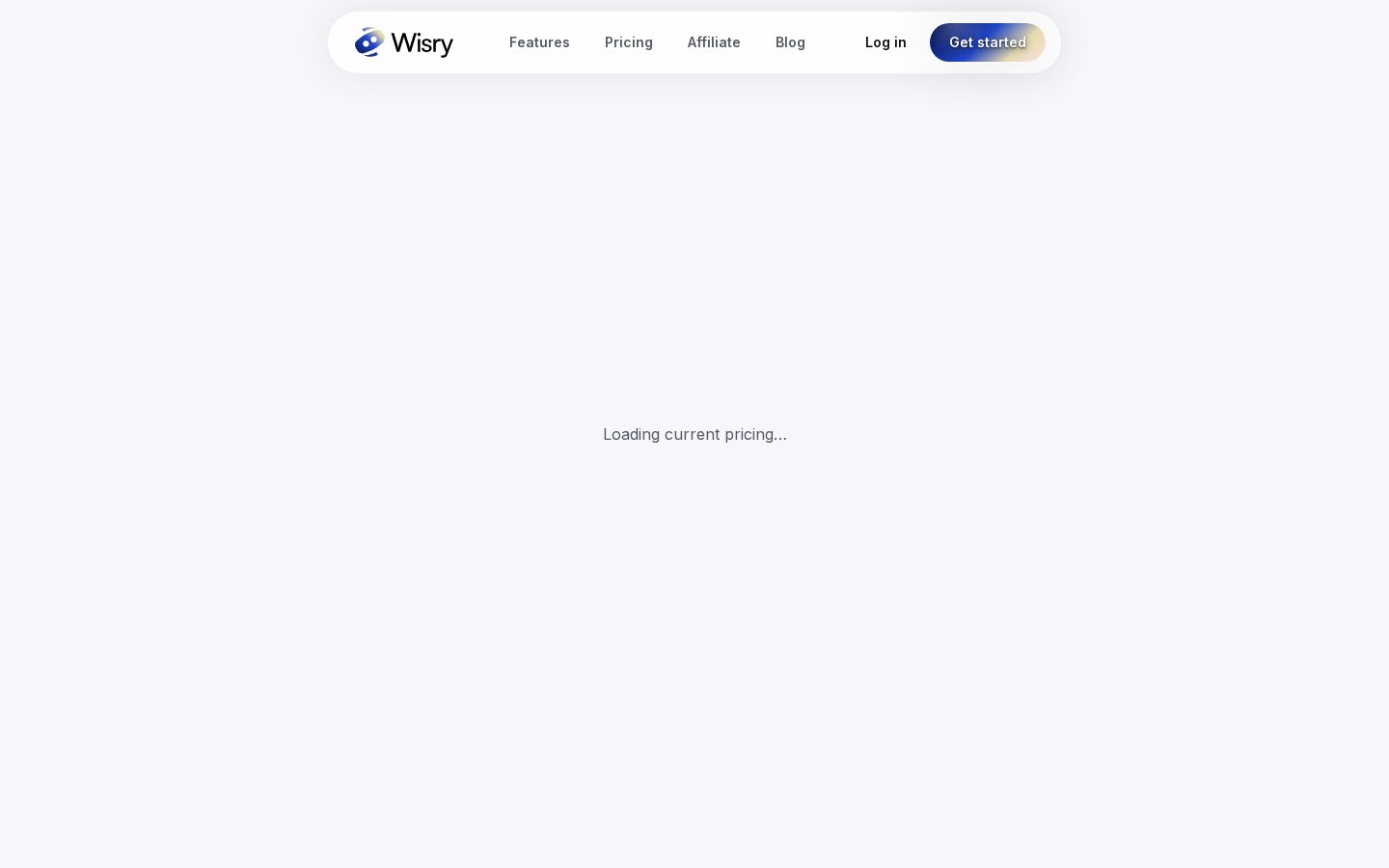 Wisry Pricing