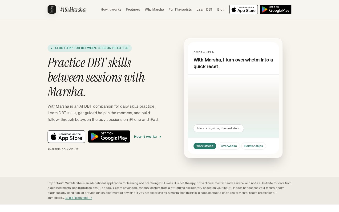 WithMarsha Homepage