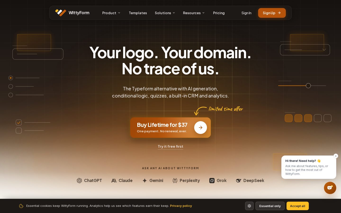 WittyForm Homepage