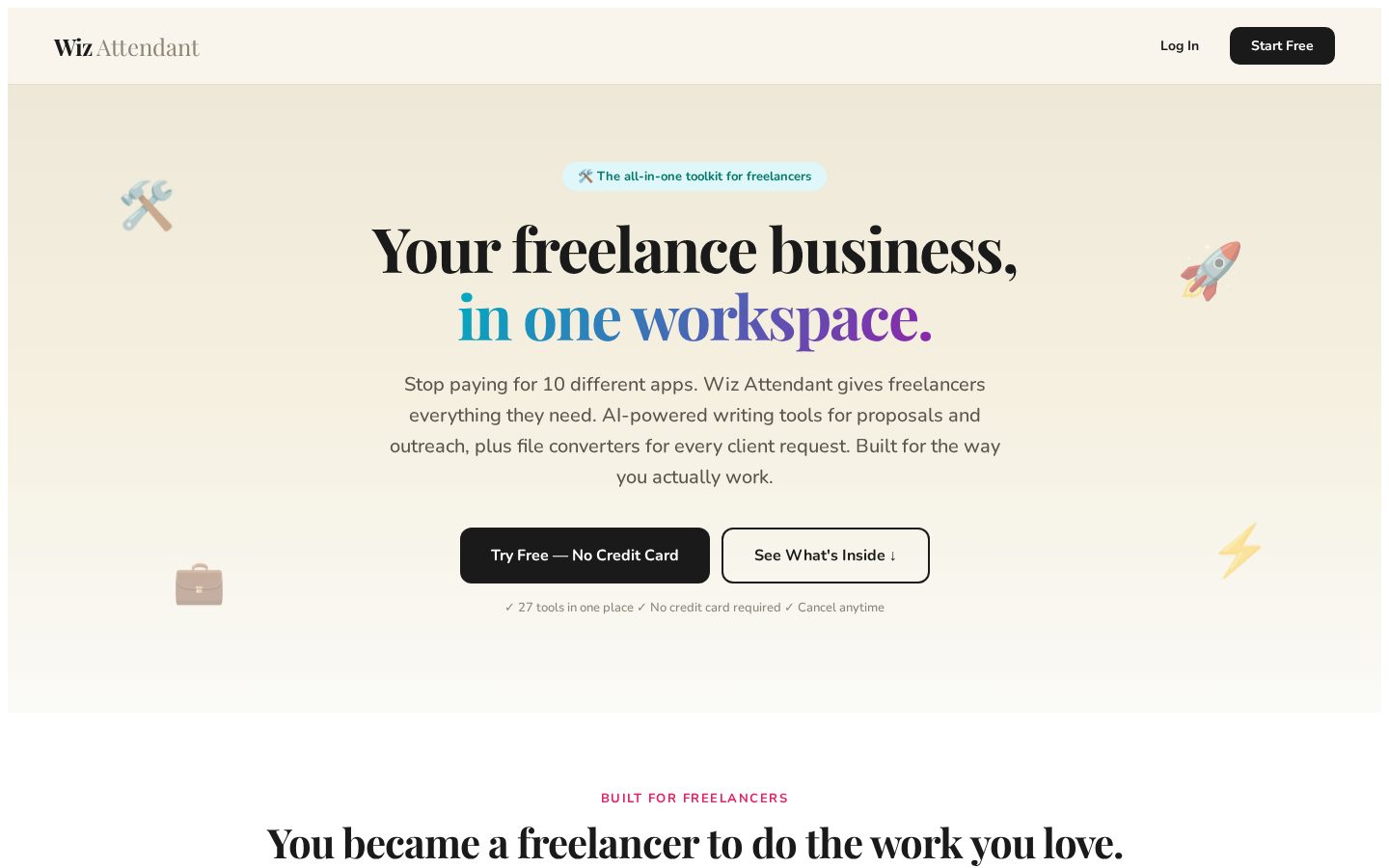 Wiz Attendant Homepage