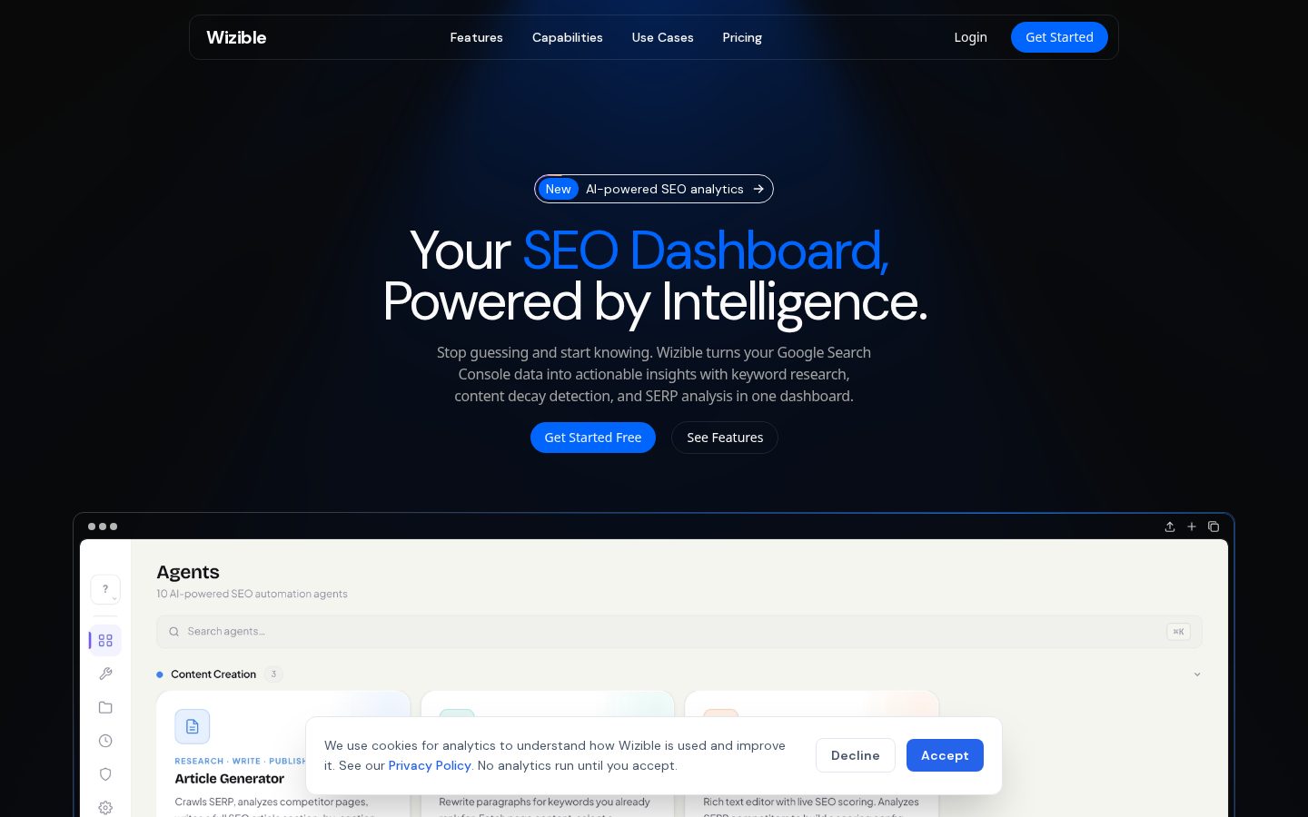 Wizible Homepage