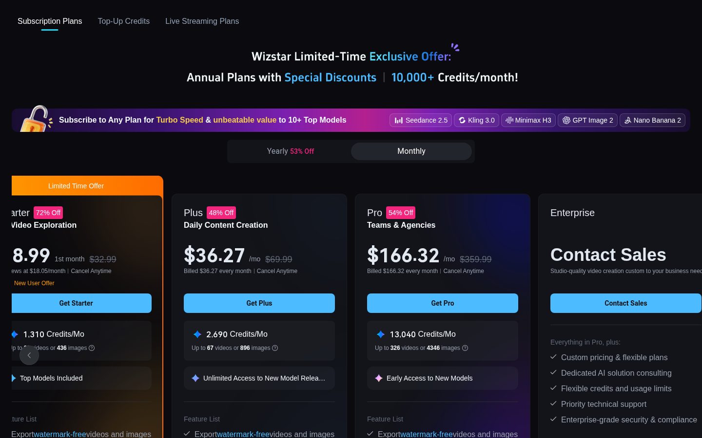 Wizstar — Turn Products Into Marketing Videos With AI Pricing
