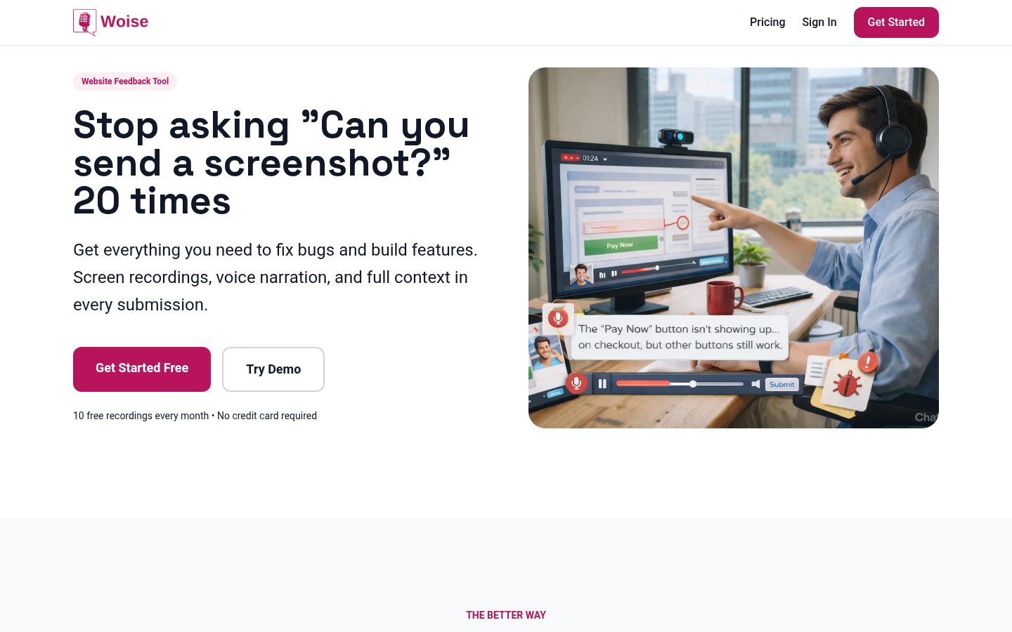 Woise Homepage