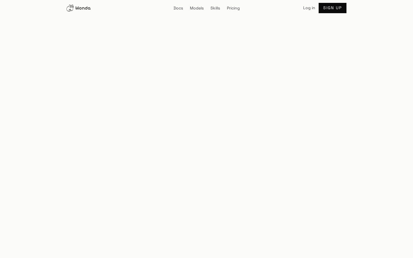 Wonda CLI Pricing