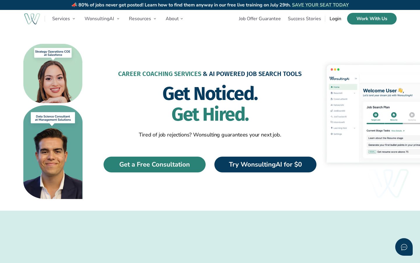 Wonsulting Homepage