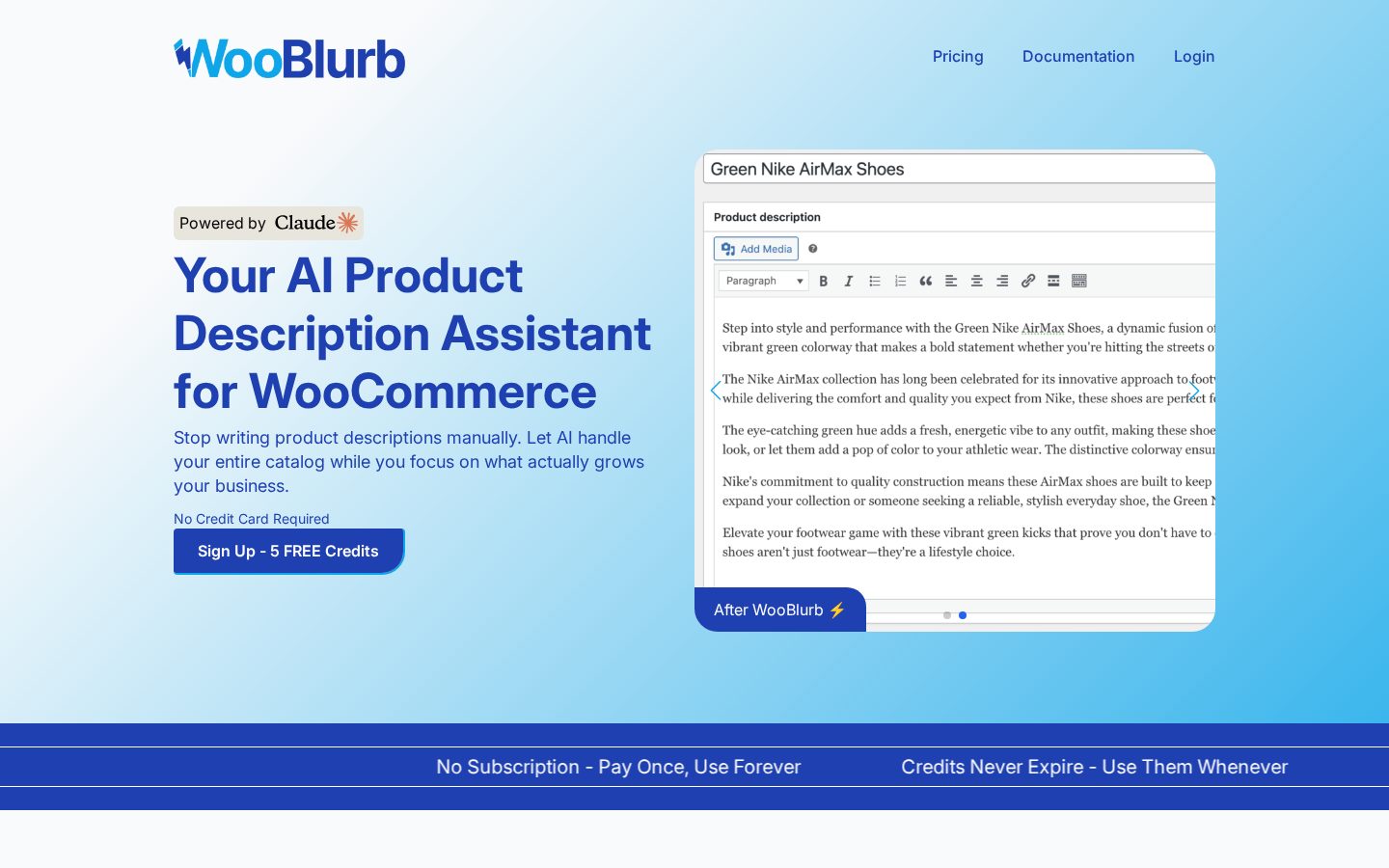 WooBlurb Homepage