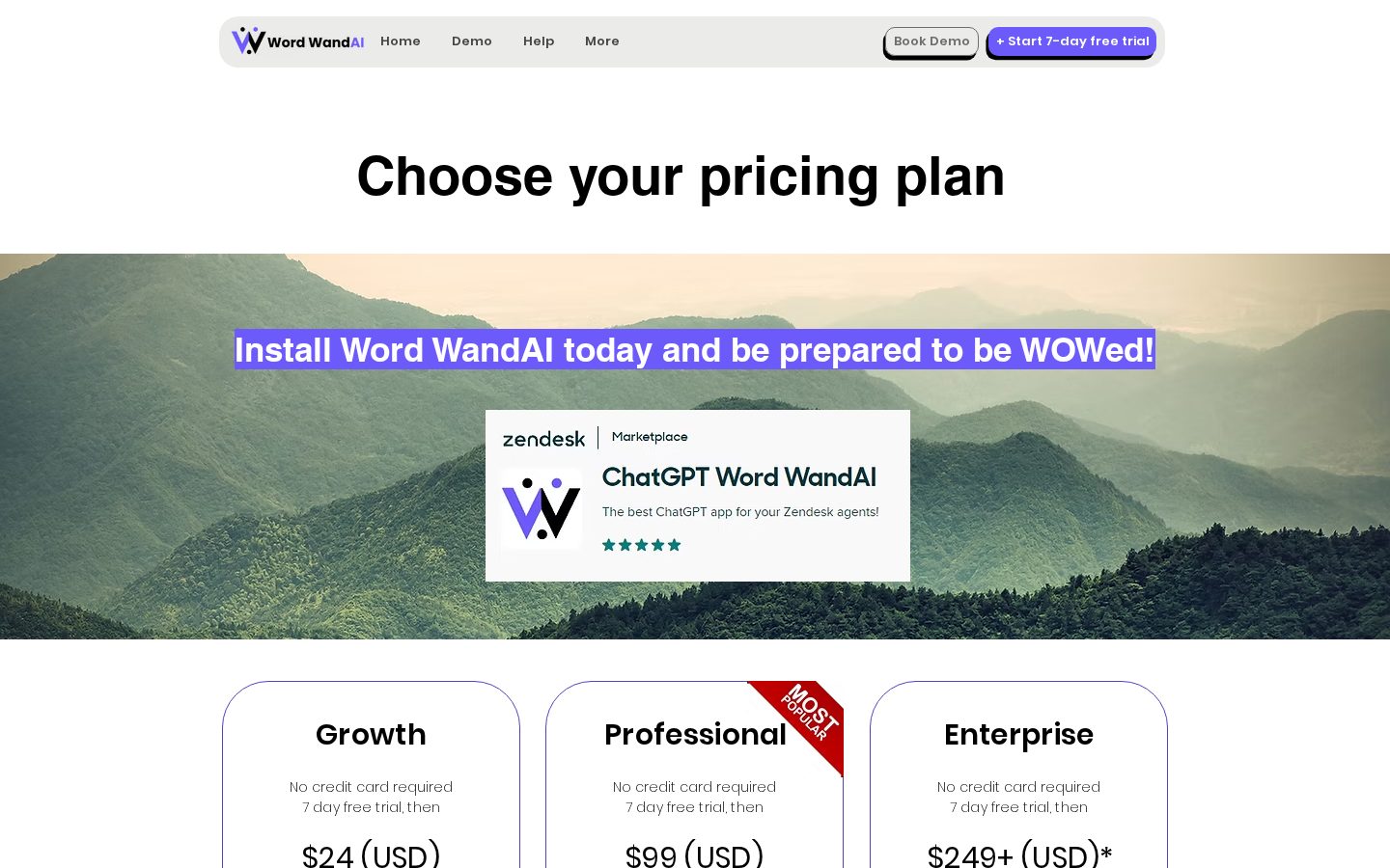 Word WandAI Pricing