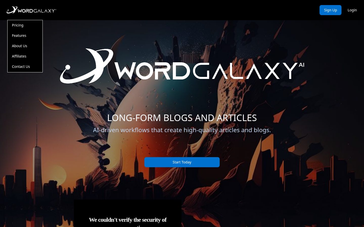 Wordgalaxy Homepage