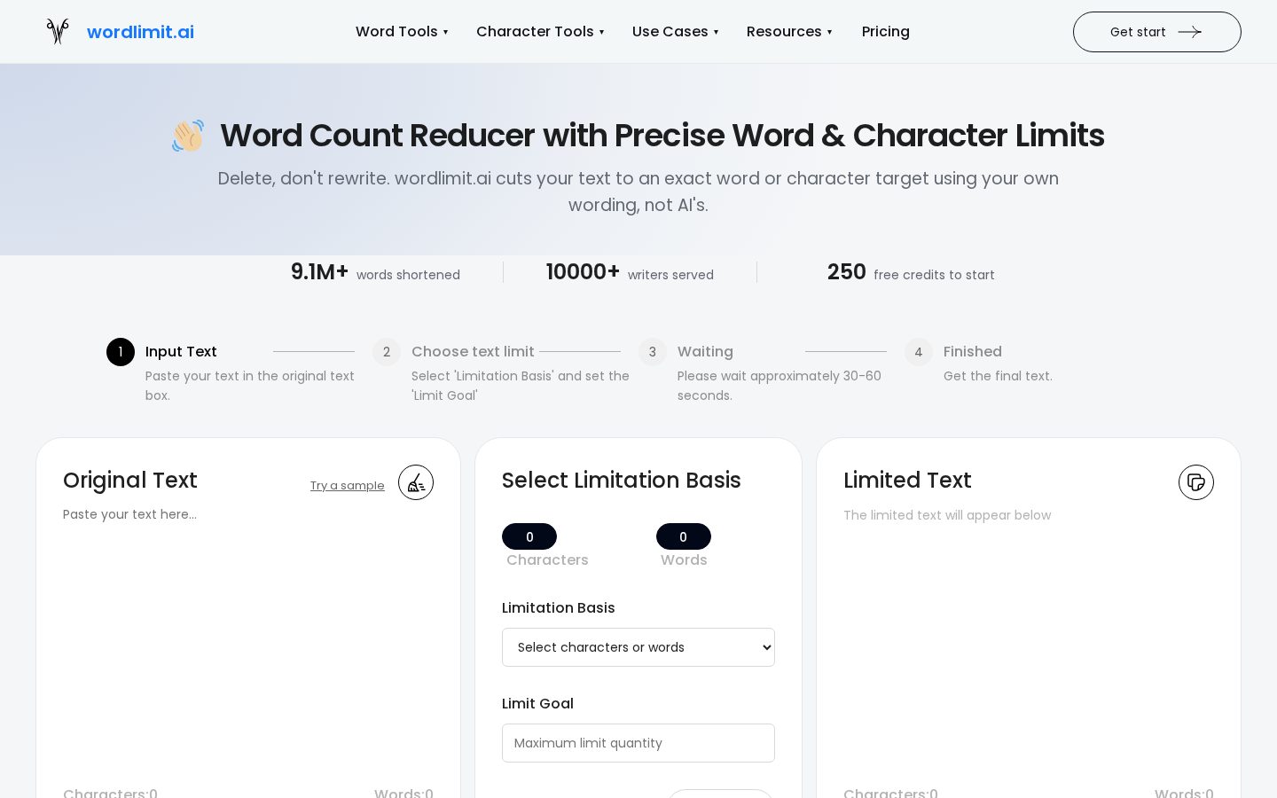 WordLimit Homepage