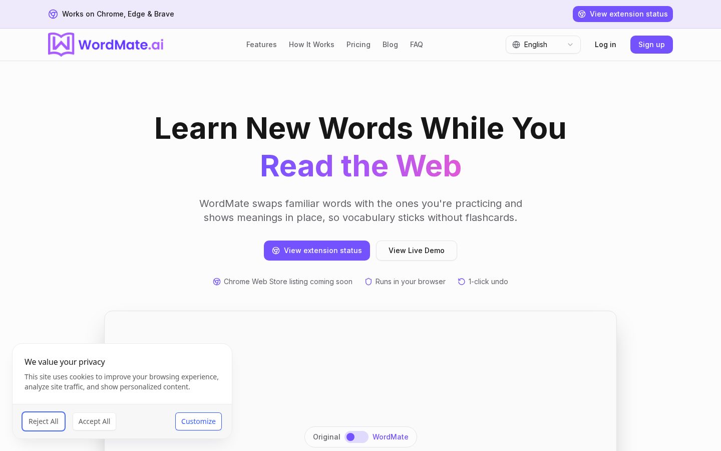 WordMate Homepage
