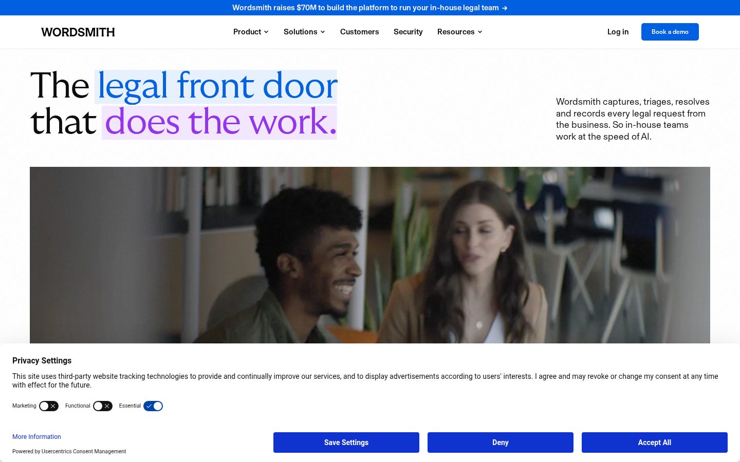 Wordsmith AI Homepage