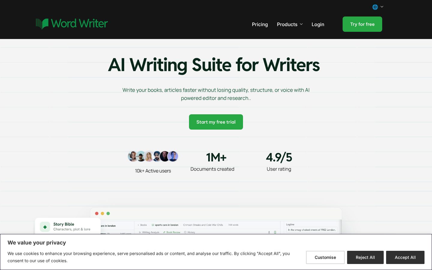 Wordwriter Homepage