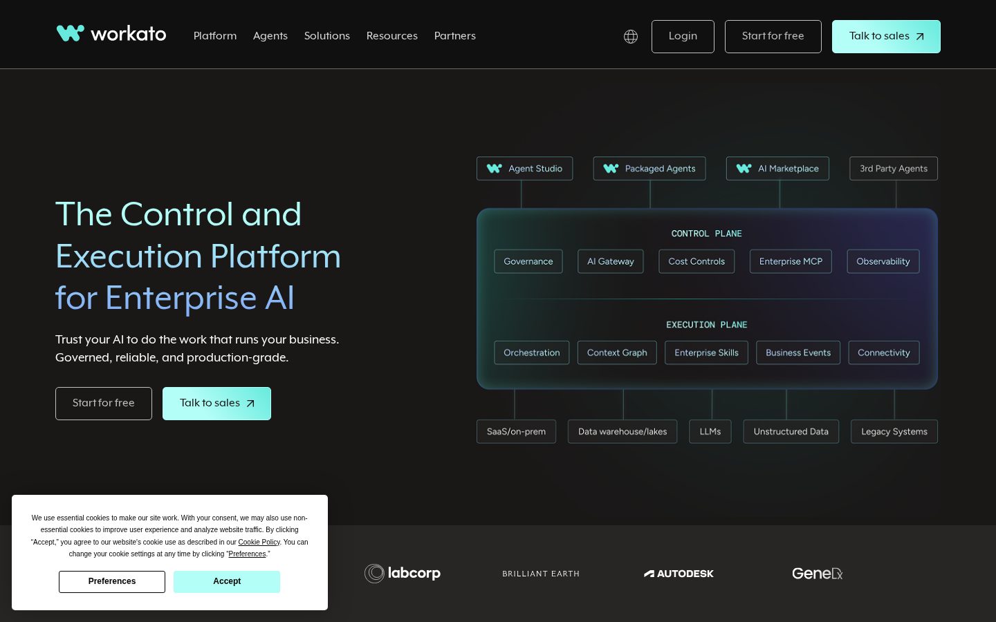 Workato Homepage