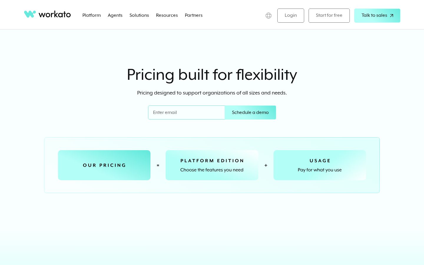 Workato Pricing
