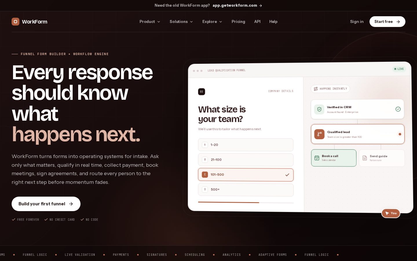 WorkForm Homepage