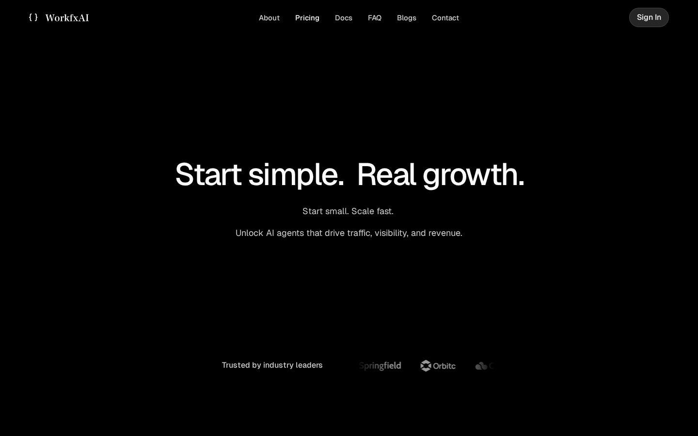 Workfx AI Pricing