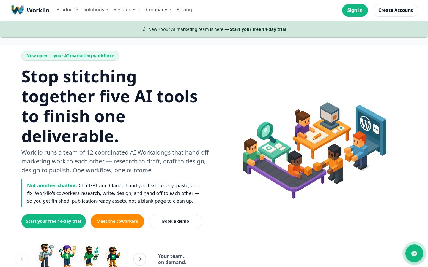 Workilo Homepage