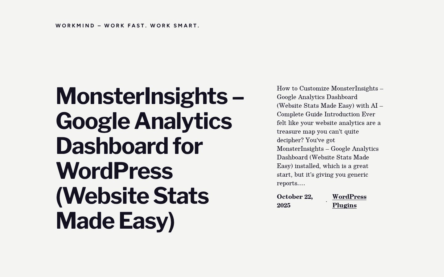 Workmind Homepage