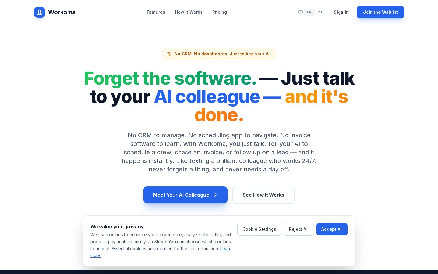 Workoma Homepage